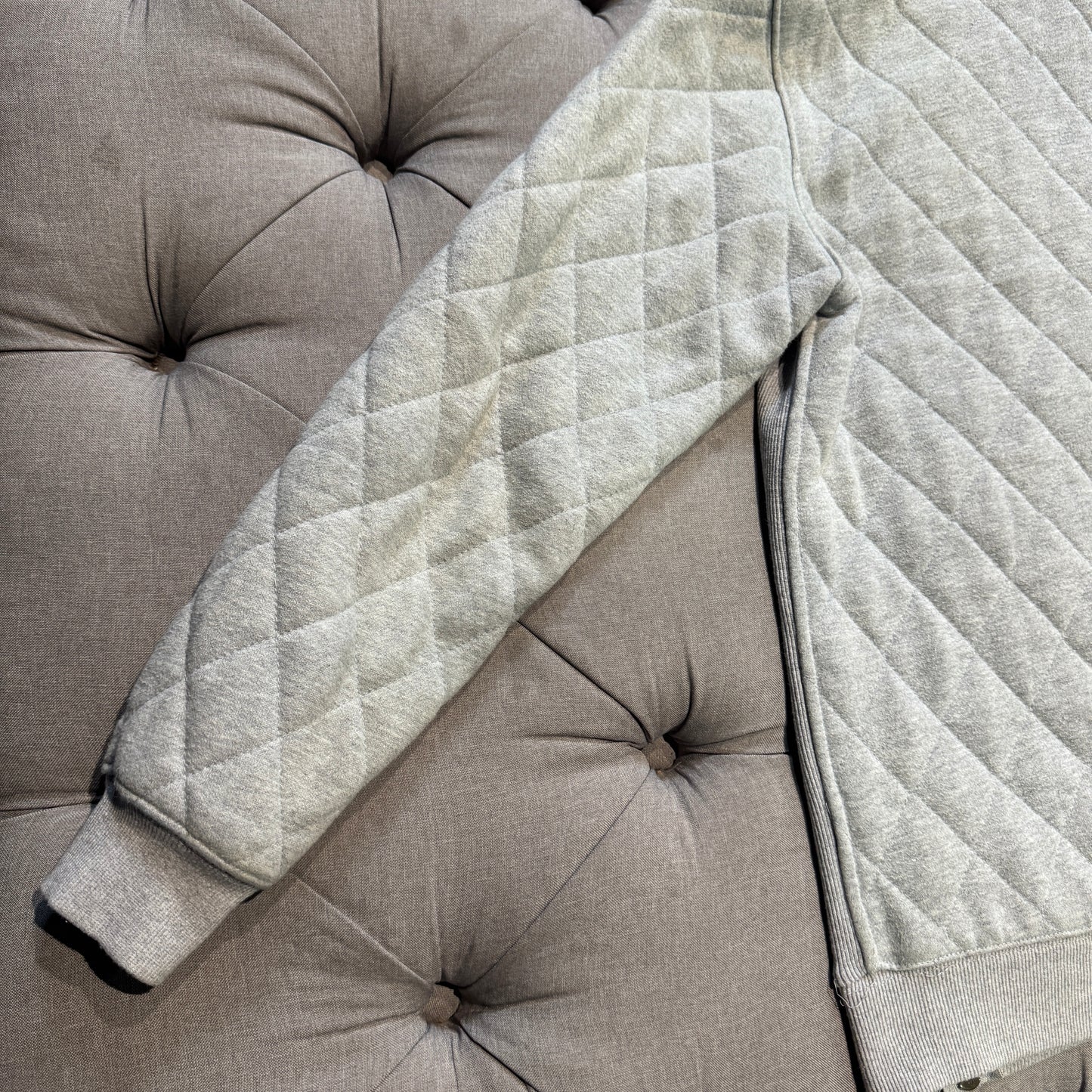 Geedup Stitched Quilt Hoodie 'Grey' (Second hand)