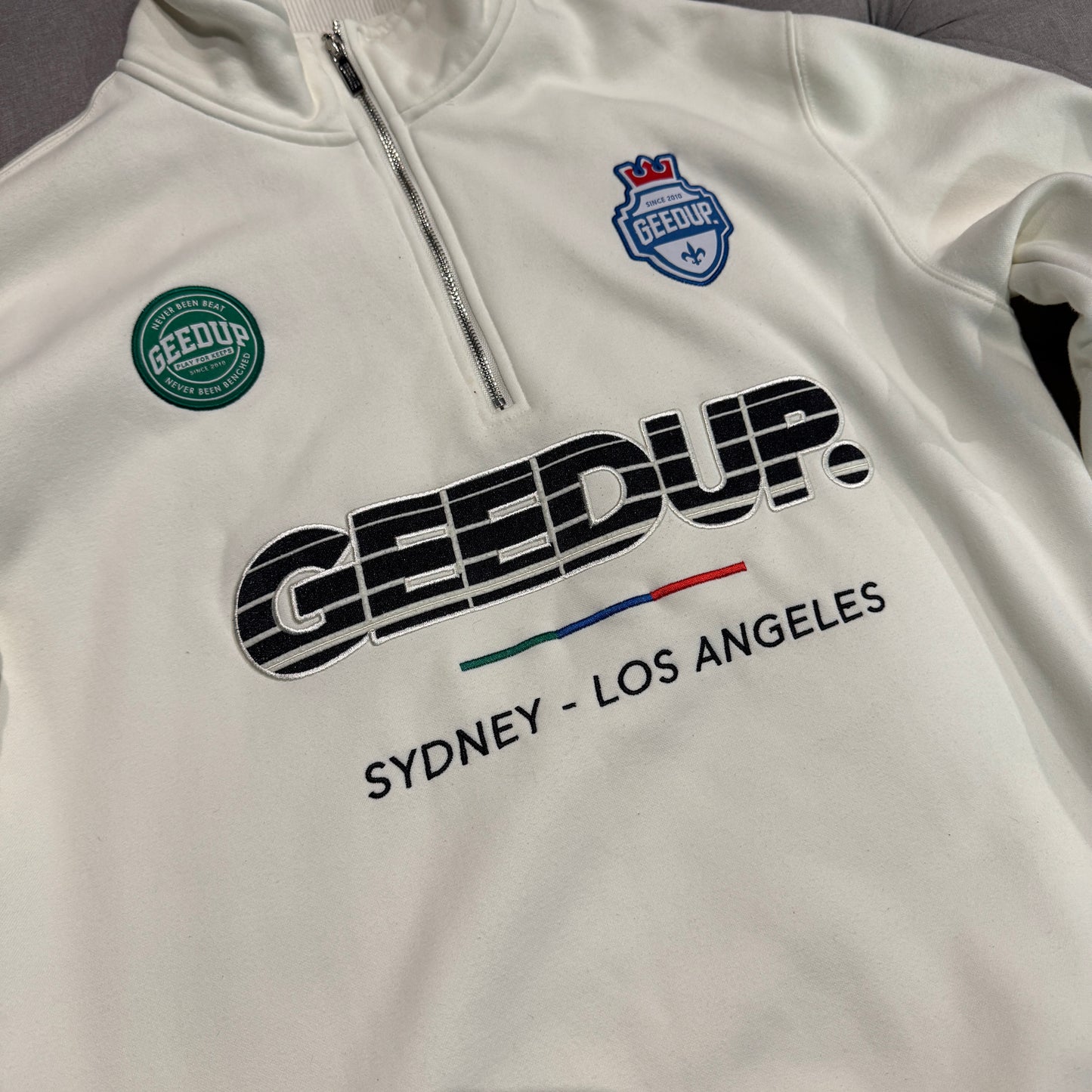Geedup Sportsman Quarter Zip 'Cream' (Second hand)