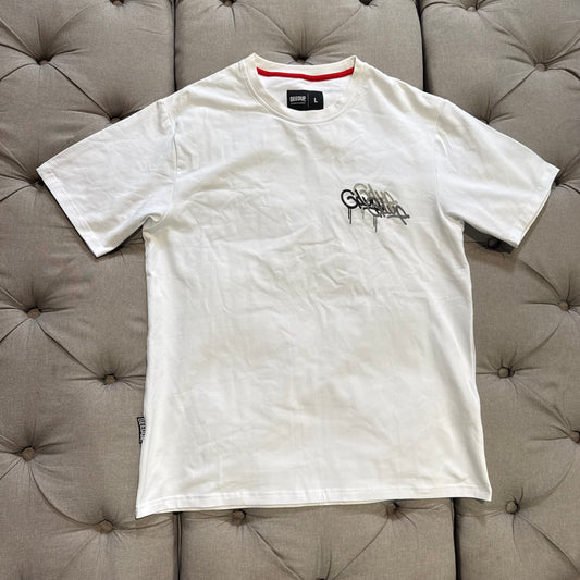 Geedup Handstyle Embroided T-shirt 'White Black' (Second hand)