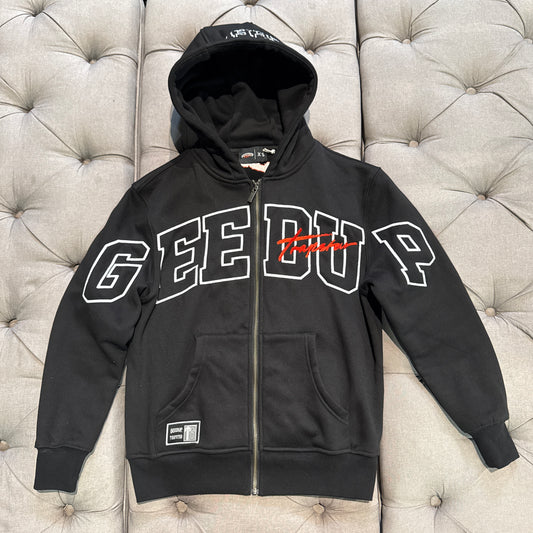 Geedup Team Logo x Trapstar Signature Jacket 'Black White Red' (Second hand)