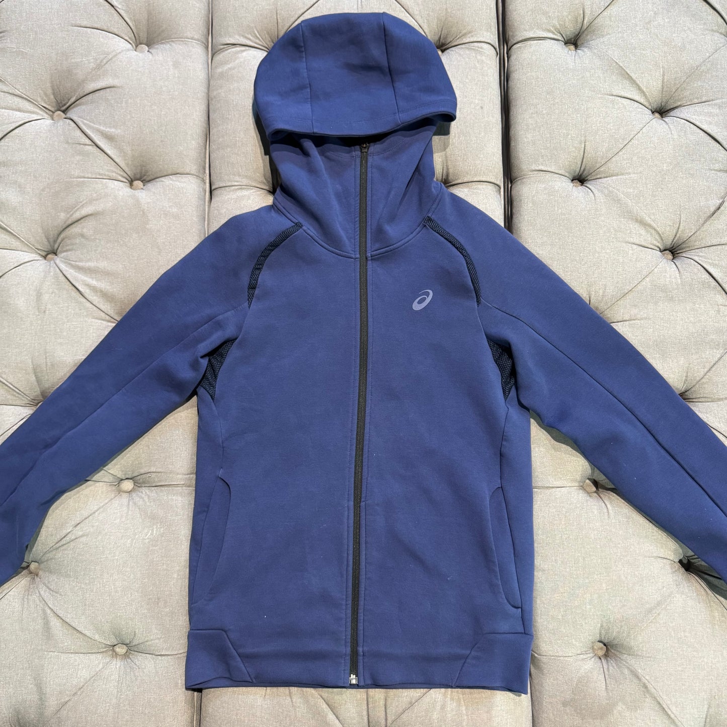 Asics Fleece Jacket Hoodie 'Navy' (Second hand)