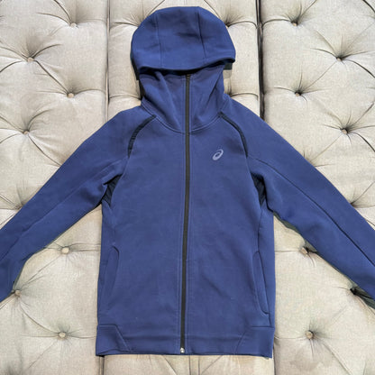 Asics Fleece Jacket Hoodie 'Navy' (Second hand)