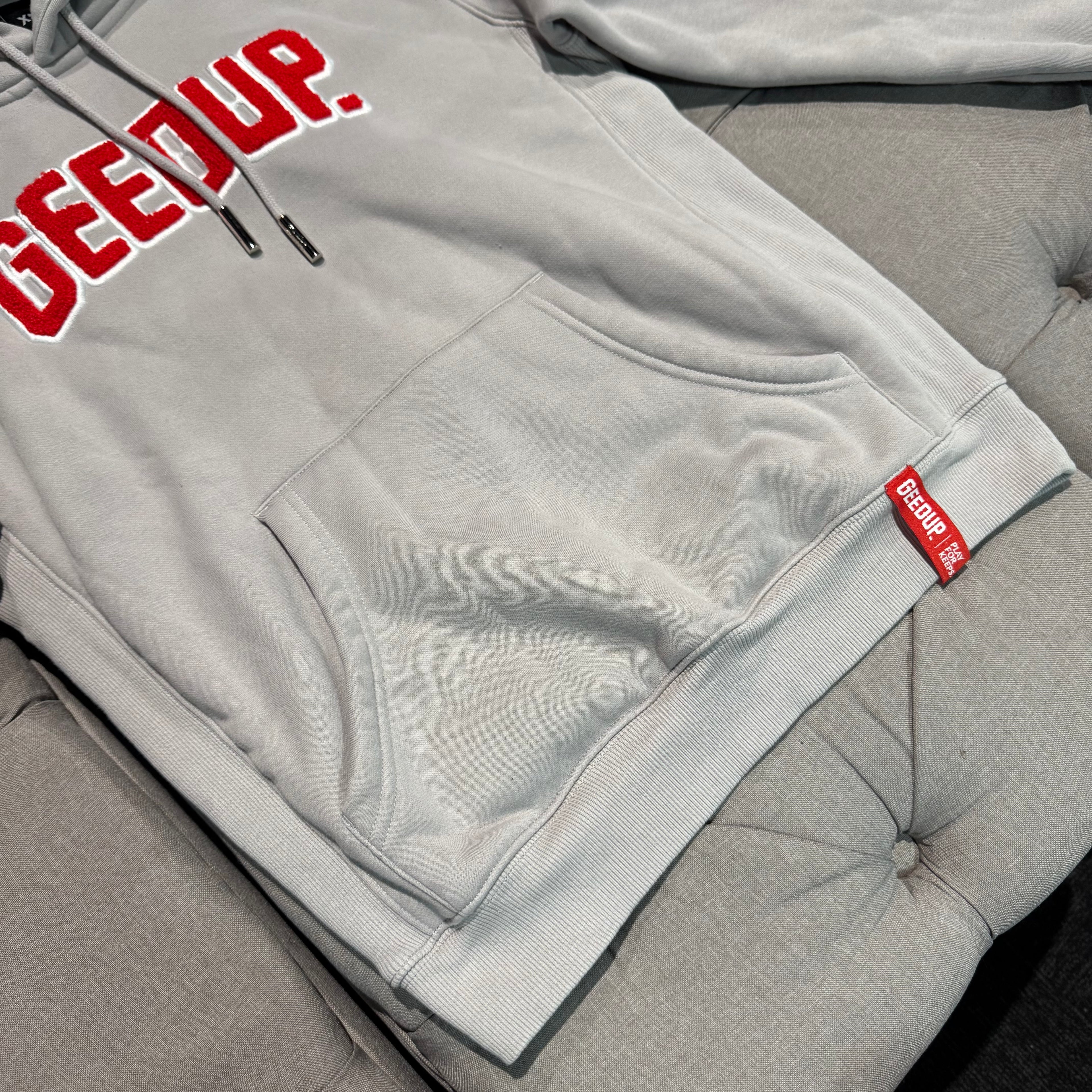 Geedup Play For Keeps Hoodie 'Grey Red' (Second hand)