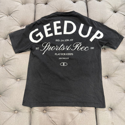 Geedup Sports Rec T-shirt 'Washed Black' (Second hand)