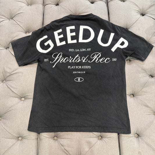 Geedup Sports Rec T-shirt 'Washed Black' (Second hand)
