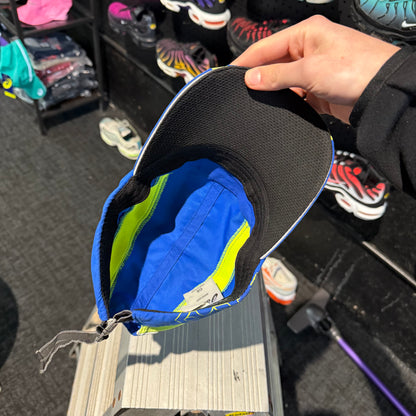 Asics Running Cap 'Blue Neon Green' (Second hand)