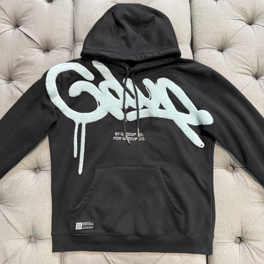 Geedup Handstyle Hoodie 'Black Blue' (Second hand)