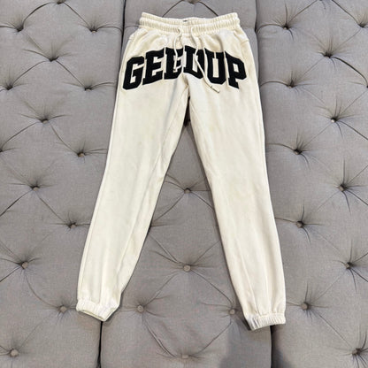 Geedup Team Logo Track Pants 'Butter Cream Black' (Second hand)