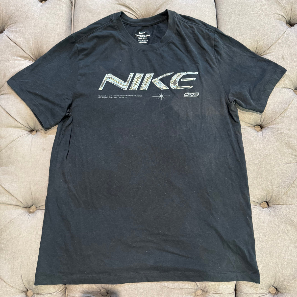 Nike Dri-FIT Fitness T-Shirt 'Black Chrome' (Second hand)