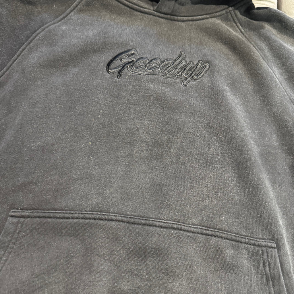 Geedup OS Script Hoodie 'Washed Black' (Second hand)