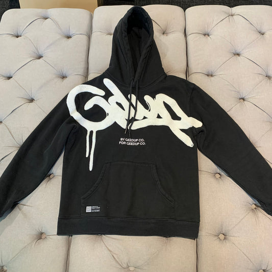 Geedup Handstyle Hoodie ‘Black White’ (Second hand)