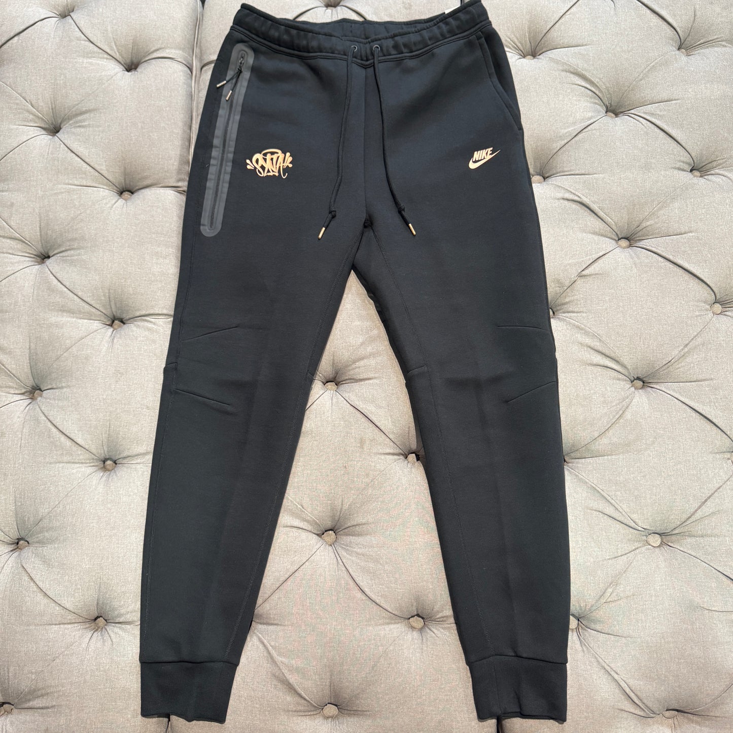 Nike X Syna World Tech Fleece Track Pants 'Black Rose Gold' (Brand New)