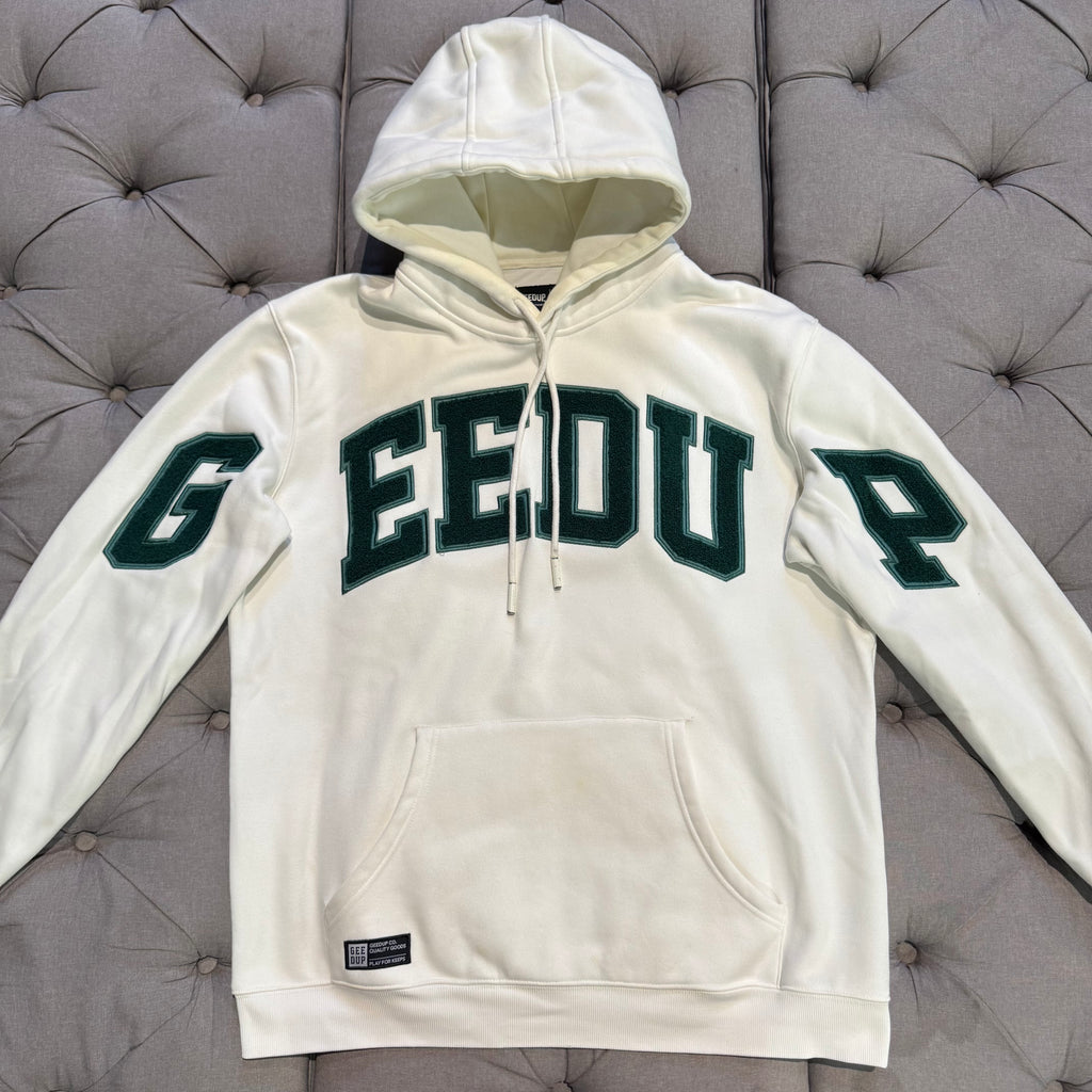Geedup Team Logo Hoodie 'White Green' (Second hand)