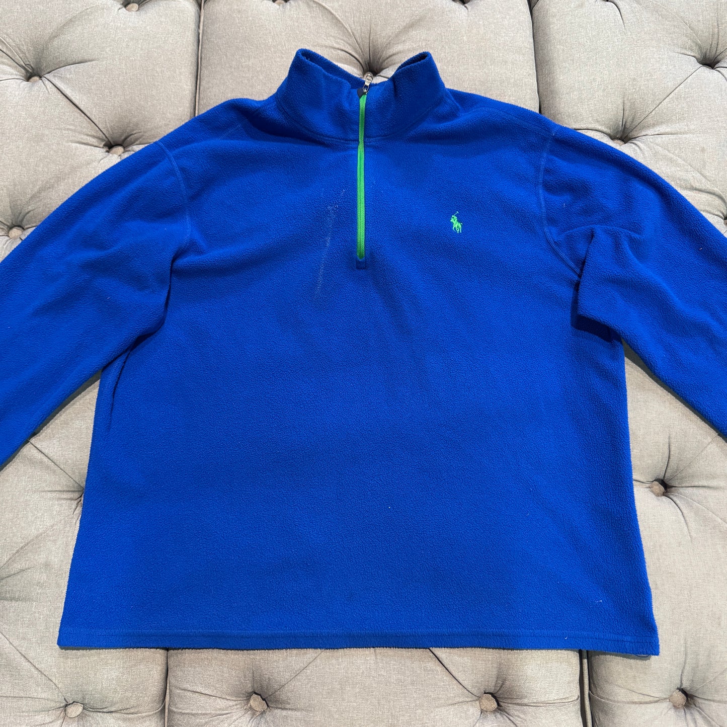 Polo Ralph Lauren Fleece Qtr Zip Jacket 'Blue Green' (Second hand)