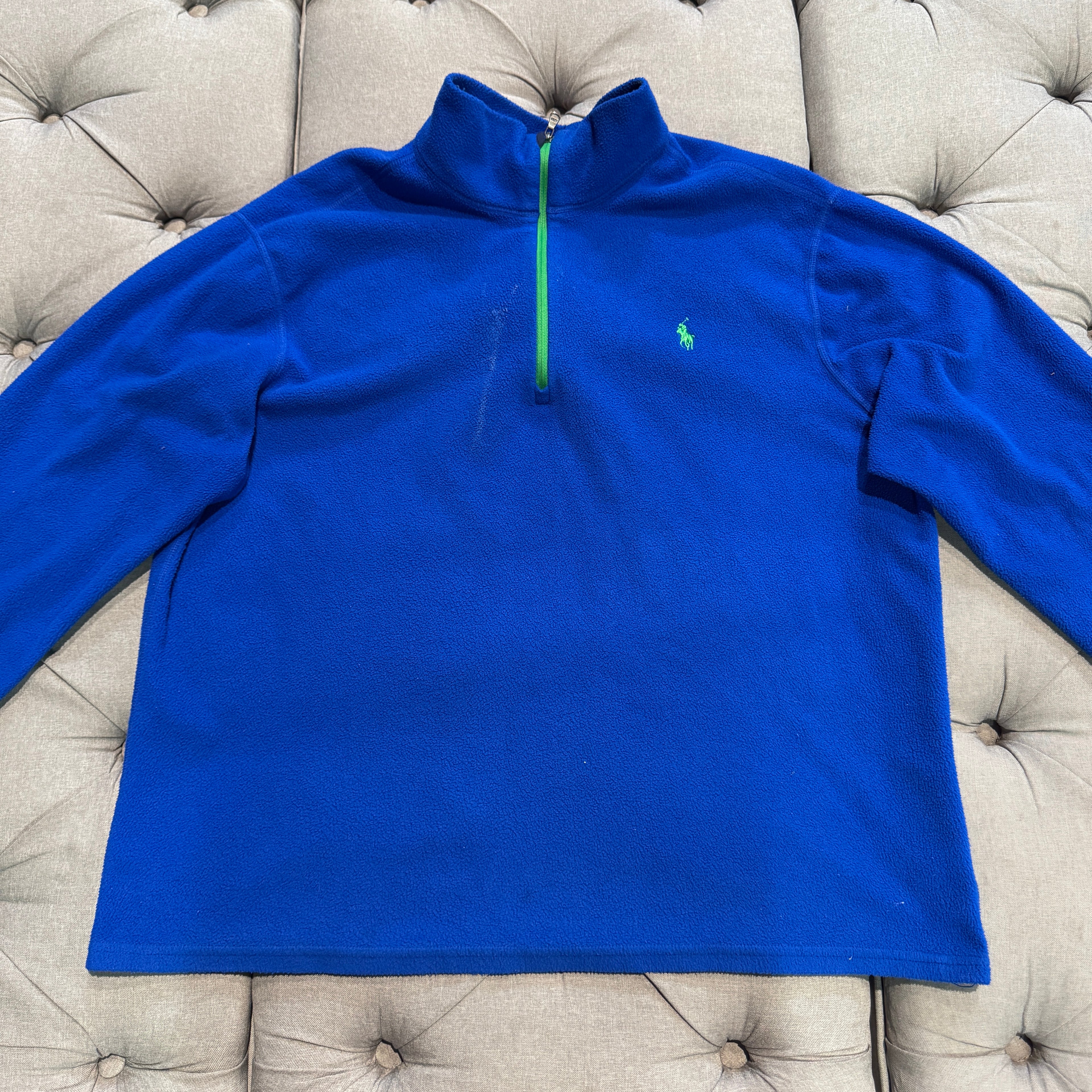 Polo Ralph Lauren Fleece Qtr Zip Jacket 'Blue Green' (Second hand)