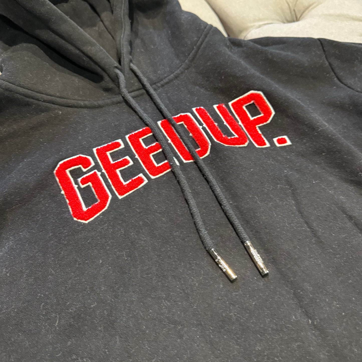 Geedup Play For Keeps Hoodie 'Black Red' (Second hand)