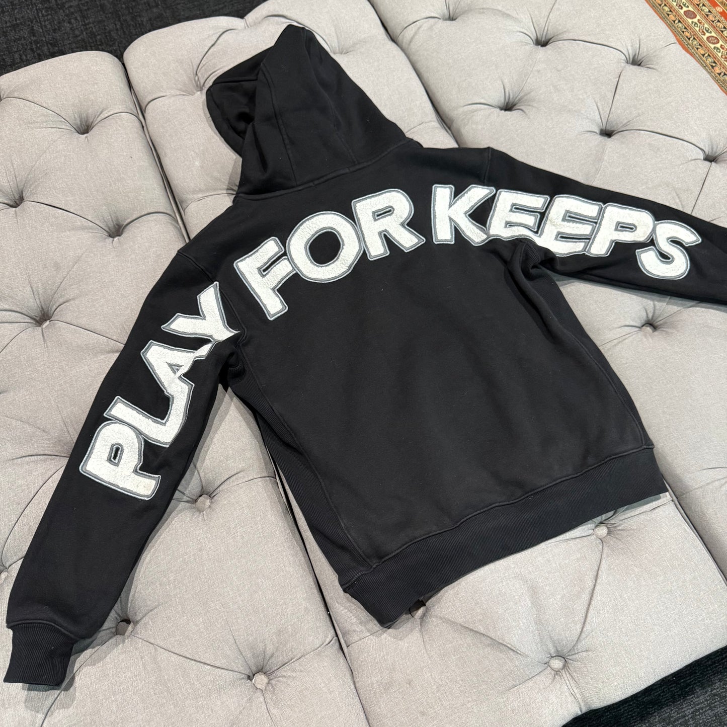 Geedup Play For Keeps Hoodie 'Black White' (Second hand)
