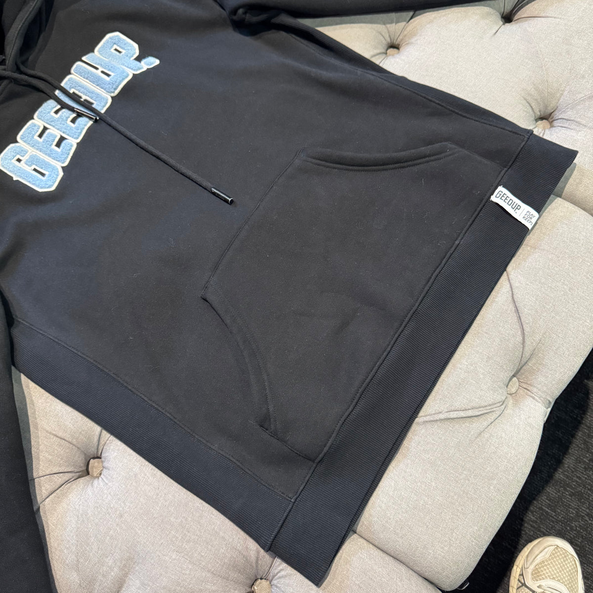 Geedup Play For Keeps Hoodie 'Black Baby Blue' (Second hand)