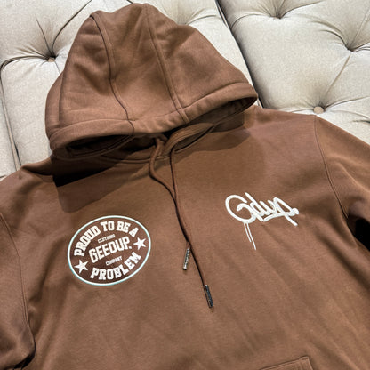 Geedup Proud To Be A Problem Hoodie 'Brown Teal' (Second hand)