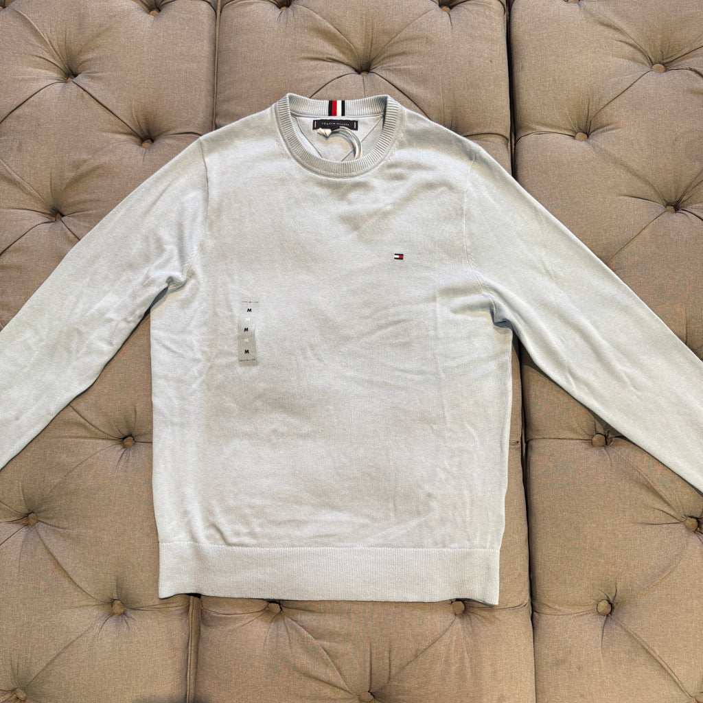 Tommy Hilfiger Knitted Flag Logo Jumper 'Baby Blue'