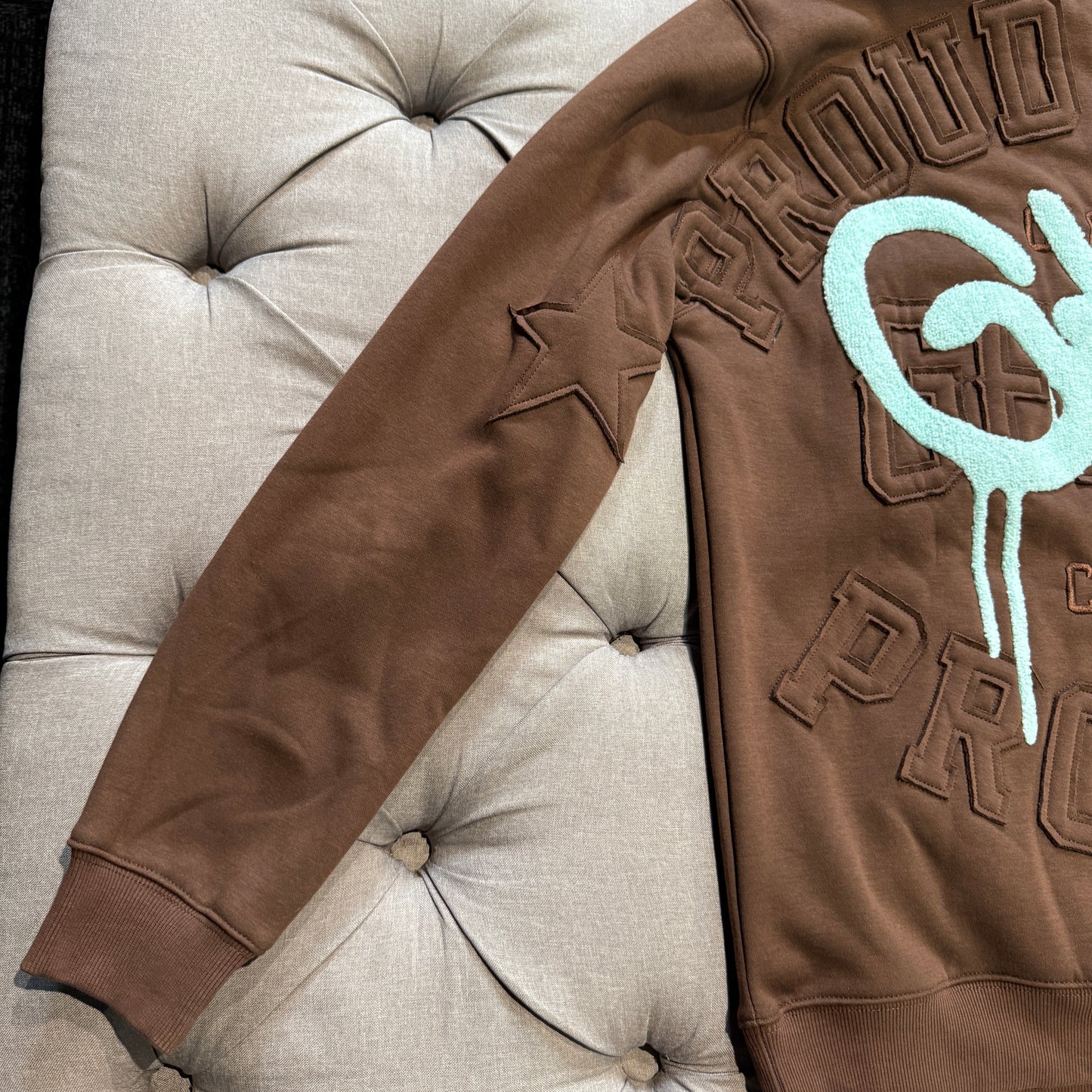 Geedup Proud To Be A Problem Hoodie 'Brown Teal' (Second hand)