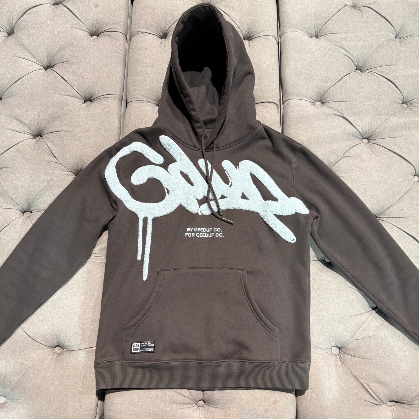 Geedup Handstyle Hoodie 'Graphite Pale Blue' (Second hand)