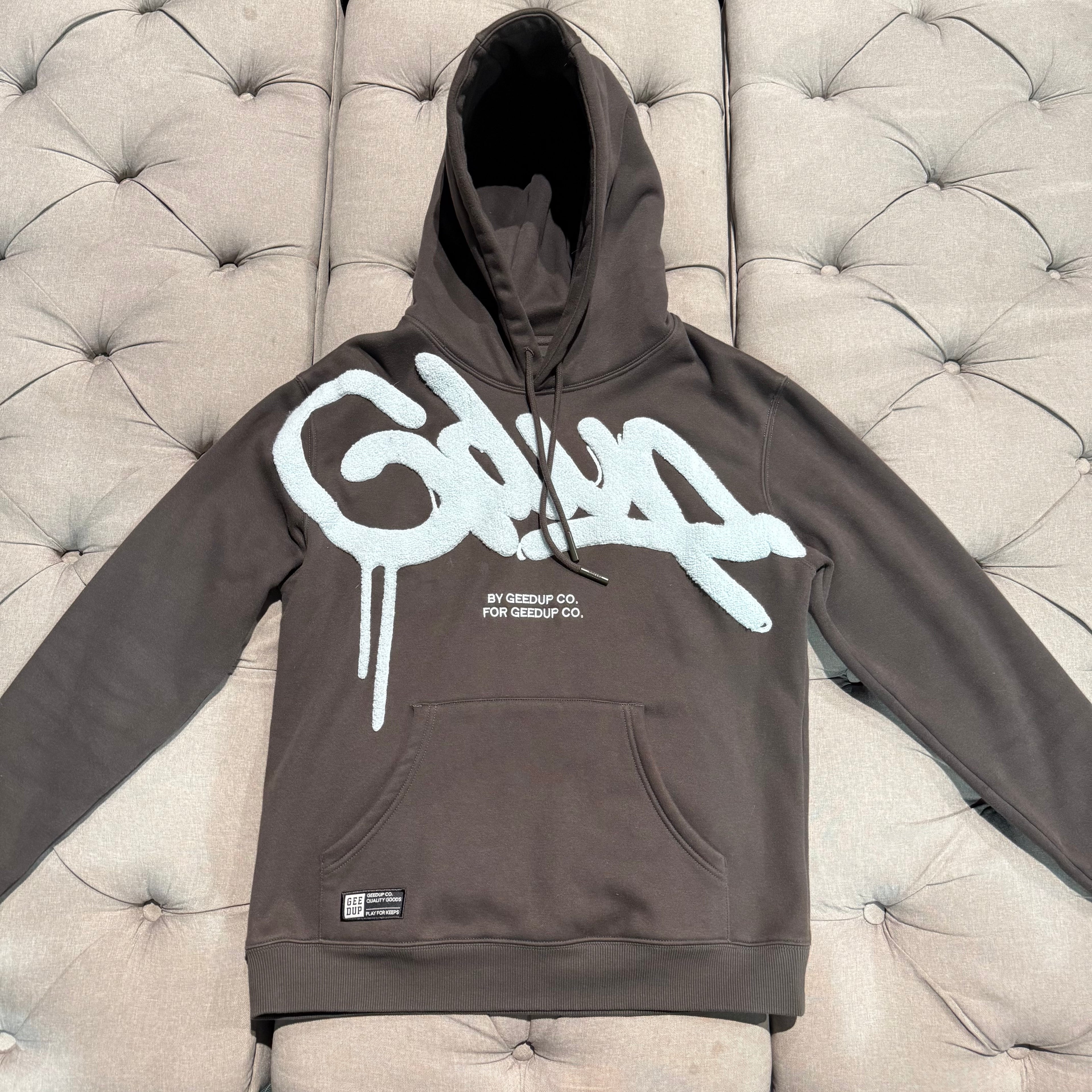Geedup Handstyle Hoodie 'Graphite Pale Blue' (Second hand)