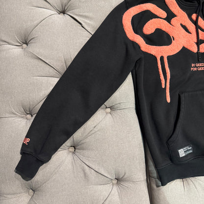 Geedup Handstyle Hoodie 'Black Peach' (Second hand)