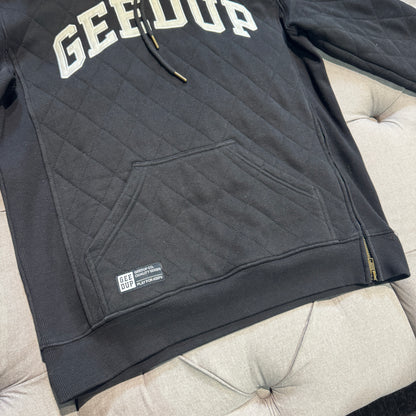 Geedup Stitched Quilt Hoodie 'Black' (Second hand)