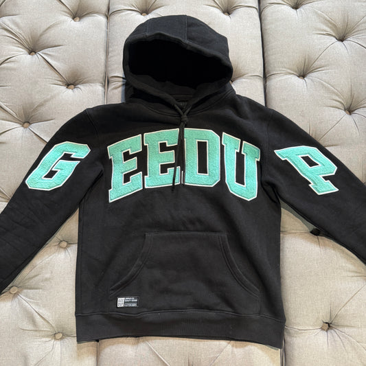 Geedup Team Logo Hoodie 'Black Teal' (Second hand)