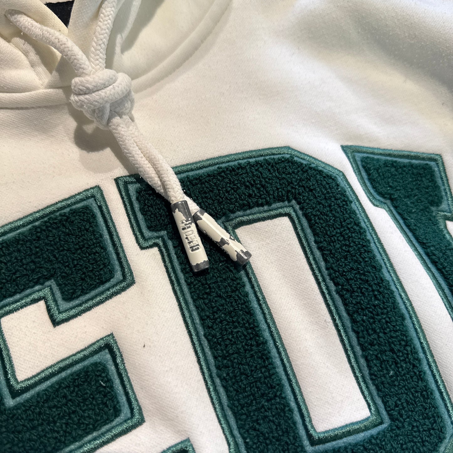 Geedup Team Logo Hoodie 'White Green' (Second hand)