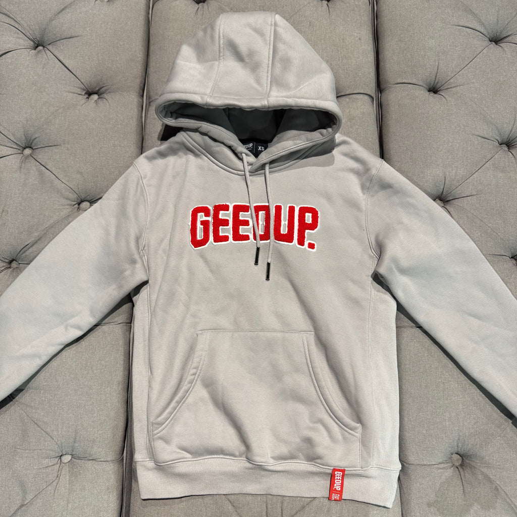 Geedup Play For Keeps Hoodie 'Grey Red' (Second hand)