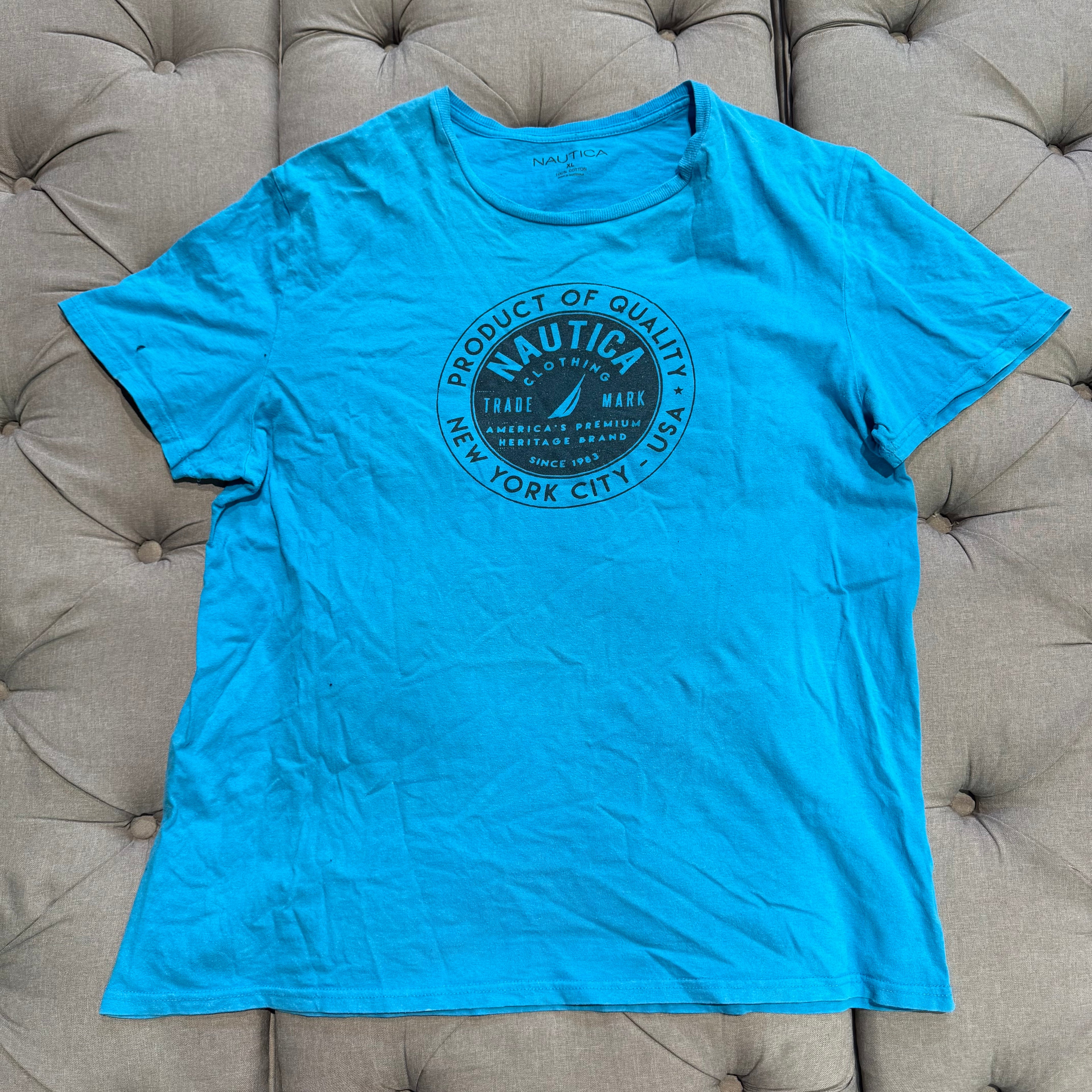 Nautica Cirlce Logo Tshirt 'Light Blue' (Second hand)