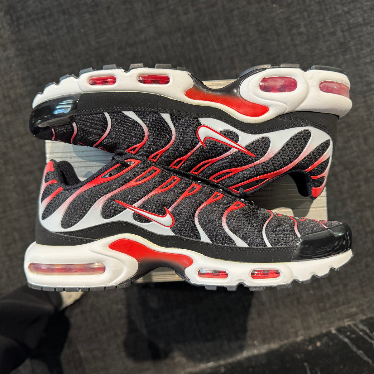 Nike Air Max Plus TN 'Black White University Red' (Brand New)