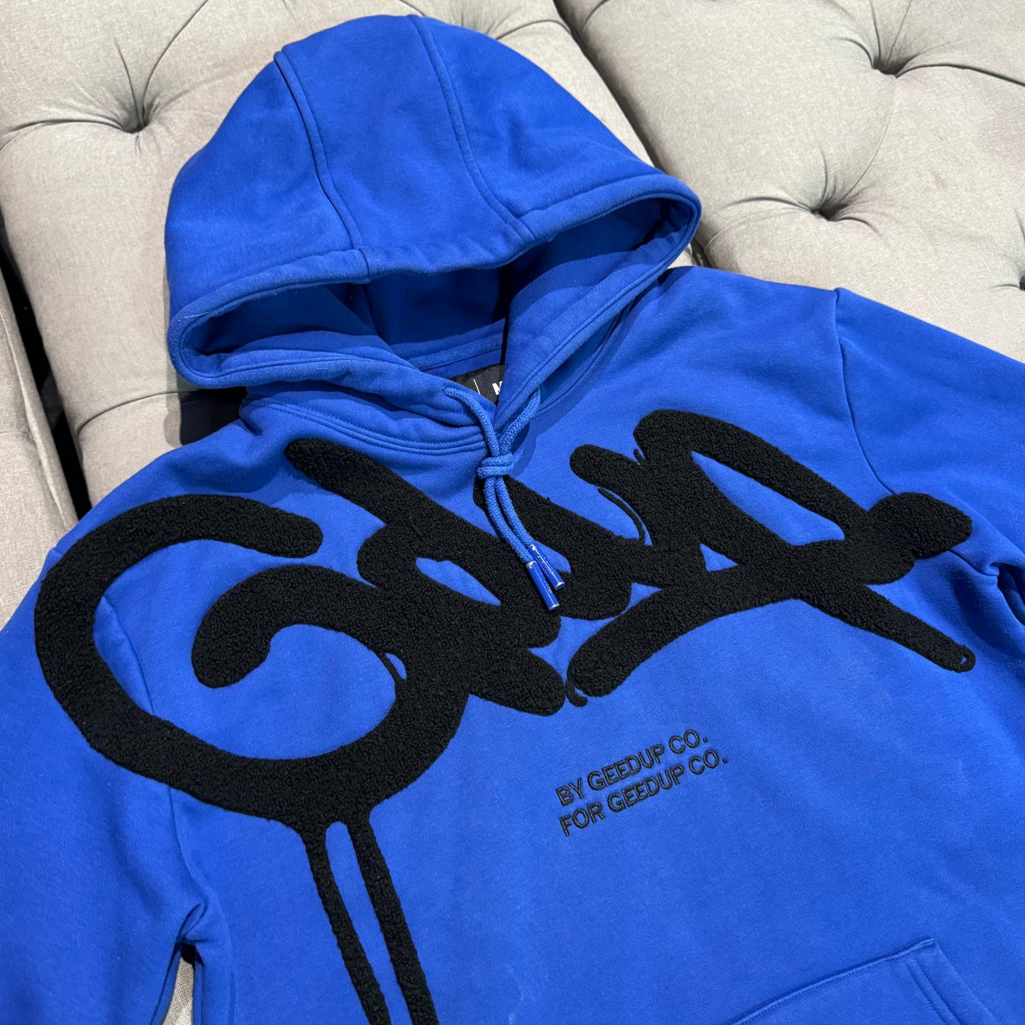Geedup Handstyle Hoodie 'Blue Black' (Second hand)