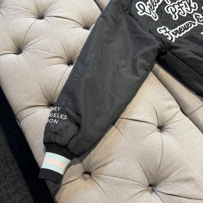Geedup Company Varsity Jacket 'Black Baby Blue Pink' (Second hand)