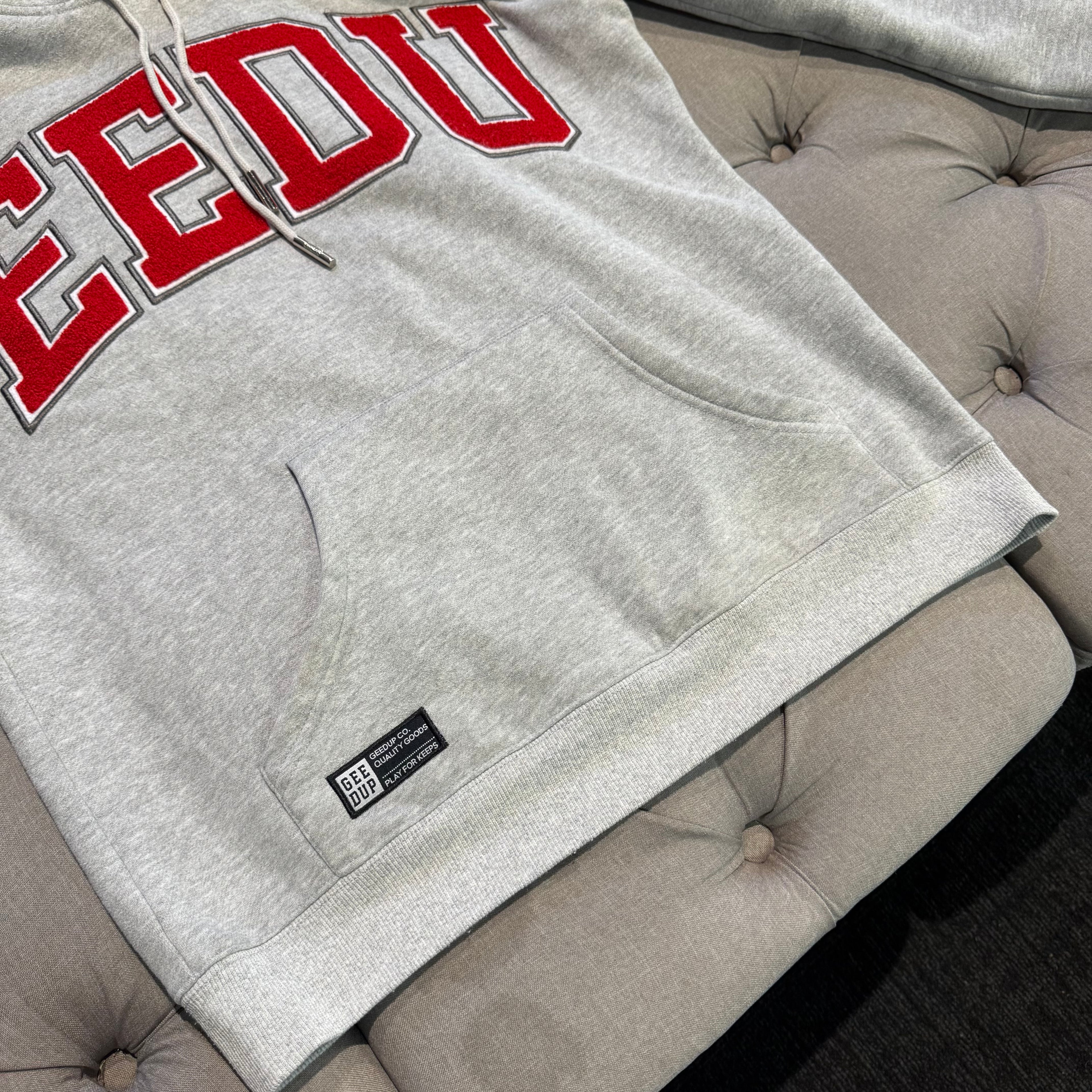 Geedup Team Logo Hoodie 'Grey Red' (Second hand)