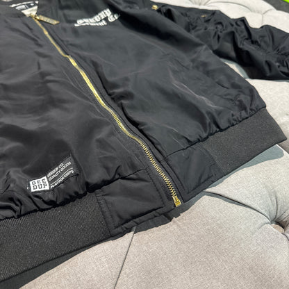 Geedup Garment Co Bomber Jacket Multi Logo 'Black White' (Second hand)
