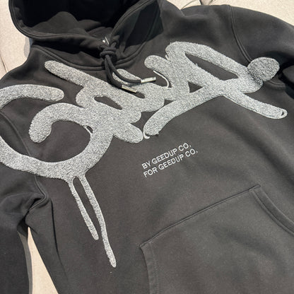 Geedup Handstyle Hoodie 'Black Grey' (Second hand)