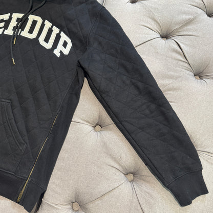 Geedup Stitched Quilt Hoodie 'Black' (Second hand)