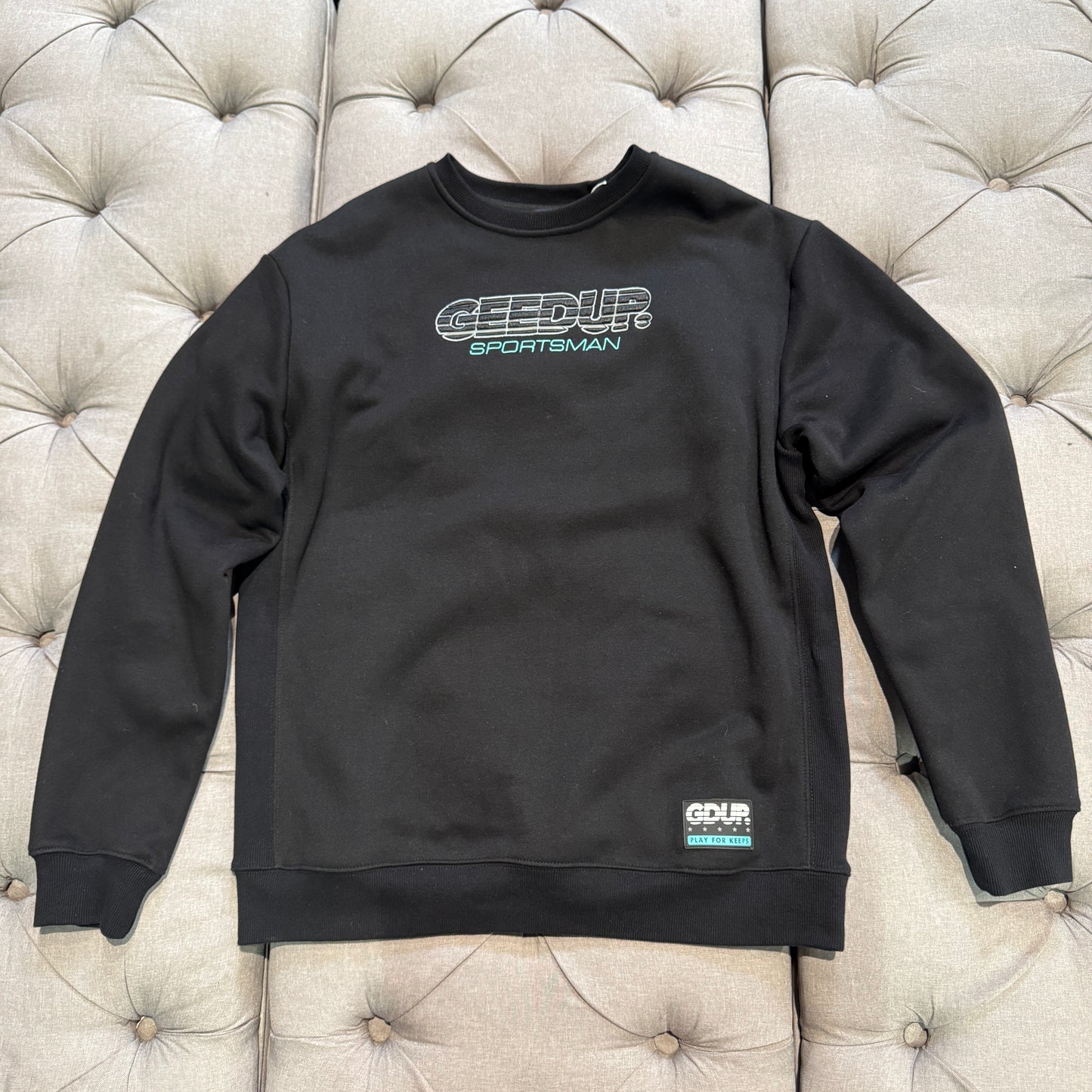 Geedup Sportsman Crewneck 'Black Teal' (Brand New)