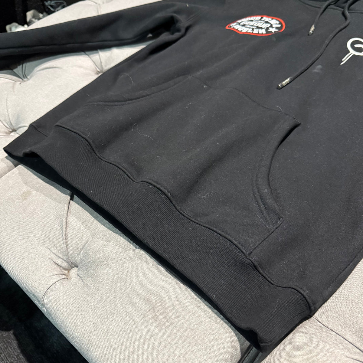 Geedup Proud To Be A Problem Hoodie 'Black White Red' (Second hand)