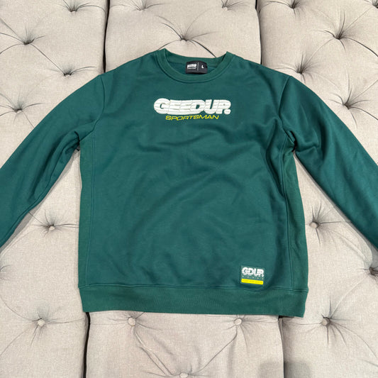 Geedup Sportsman Crewneck 'Pine Green Yellow' (Second hand)