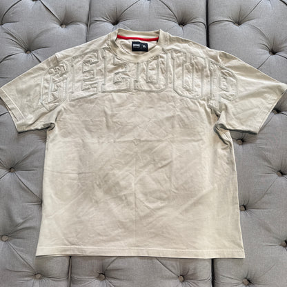 Geedup Stitched Logo T-shirt 'Light Brown' (Second hand)