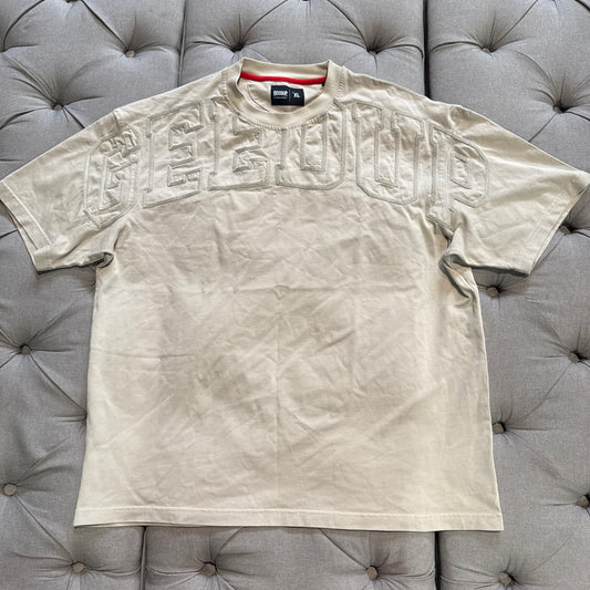 Geedup Stitched Logo T-shirt 'Light Brown' (Second hand)