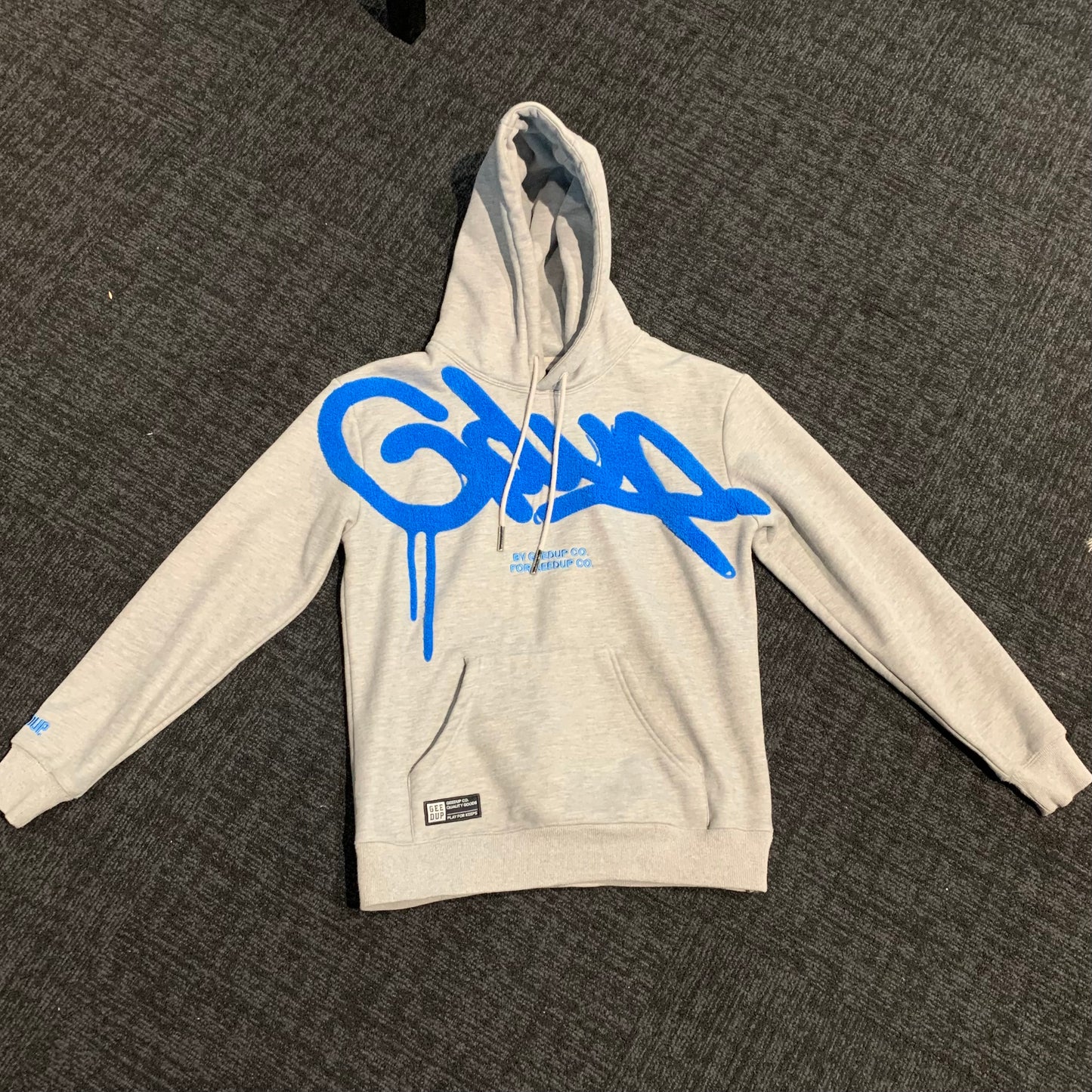 Geedup Handstyle Hoodie 'Grey Baby Blue' (Second hand)