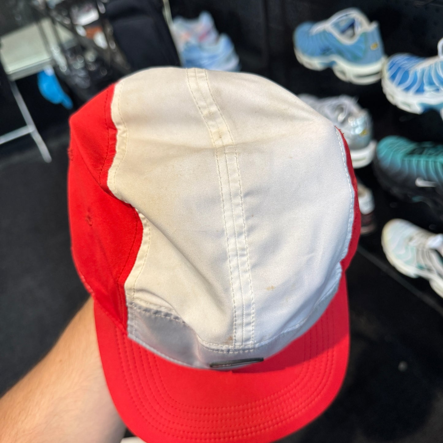 Nike Airmax 5 Pannel Cap 'Red Grey White' (Second Hand)