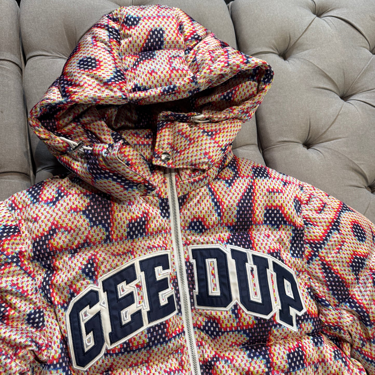 Geedup PFK Static Puffer Jacket 'Multi Colour' (Second hand)