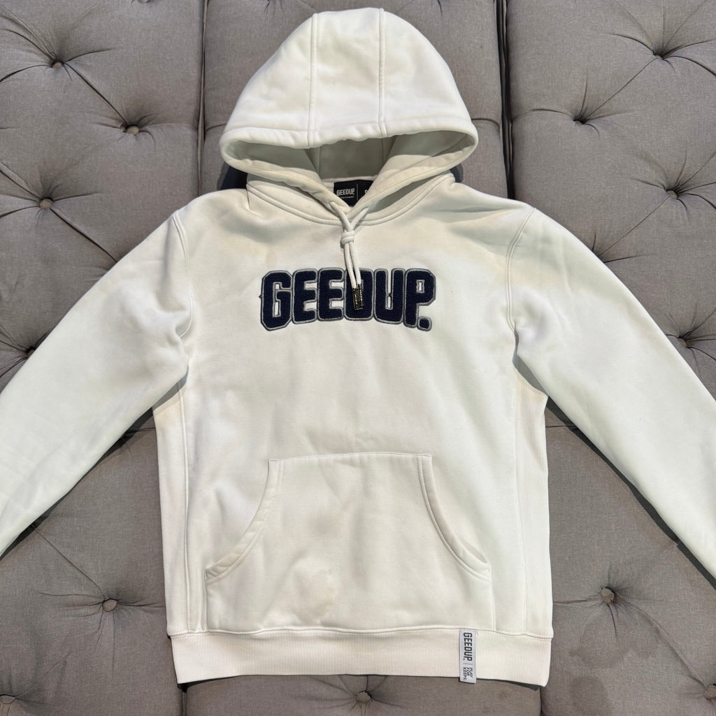 Geedup Play For Keeps Hoodie 'White Navy' (Second hand)