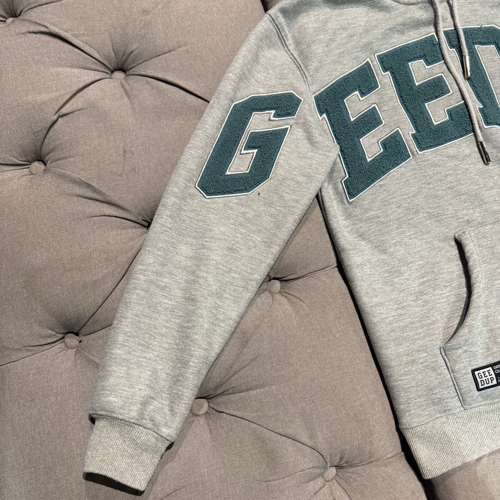 Geedup Team Logo Hoodie 'Grey Aqua Green' (Second hand)